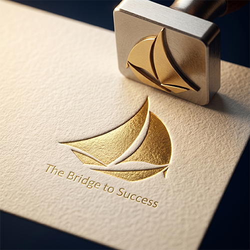 IWAD brand identity — premium logo and embossing